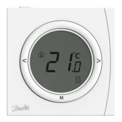 Danfoss Wireless Programmable Room Thermostats RET2001RF + RX1-S V2RET2001RF + RX1-S V2 Wireless Digital Room Thermostat And